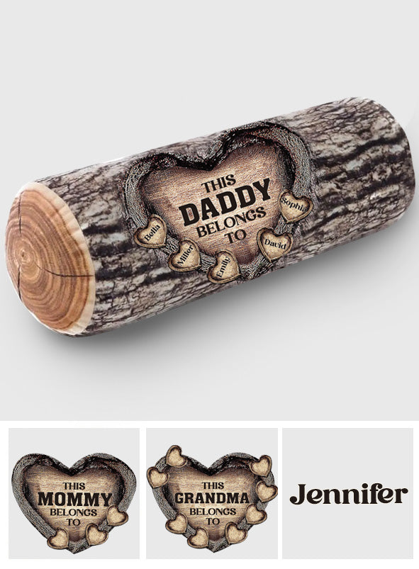 Jeder Titel und Name, dem das Herz gehört - Personalisiertes Kissen in Form eines Vaters