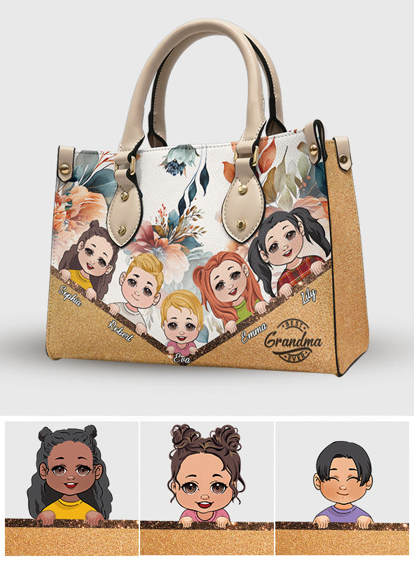 Beste Oma Mama aller Zeiten – Personalisierte Oma-Lederhandtasche