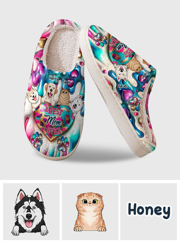 Beste Hundemama aller Zeiten – Personalisierte Hundepantoffeln
