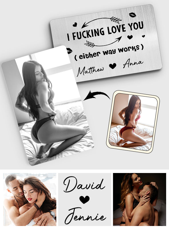 Ich liebe dich – Personalisierte Einsteckkarte für die Geldbörse eines Paares