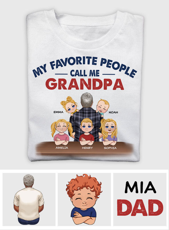 Meine Lieblingsmenschen nennen mich Opa – Personalisiertes Vater-T-Shirt und Hoodie