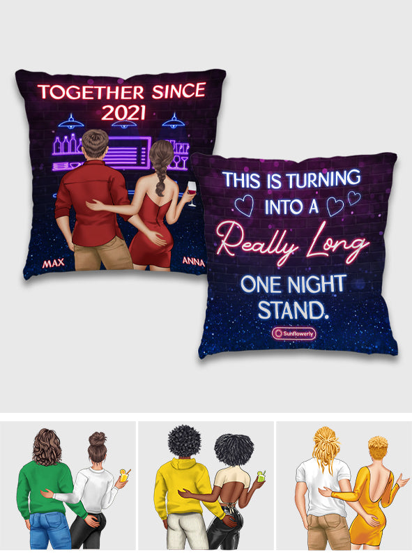 Das wird ein richtig langer One-Night-Stand – personalisiertes Pärchenkissen