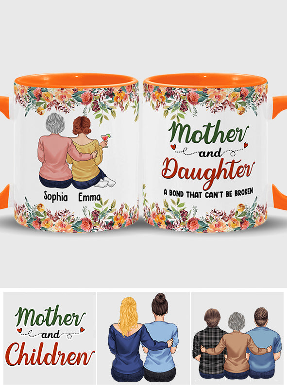 Mutter und Töchter – Personalisierte Tasse mit Muttermotiv