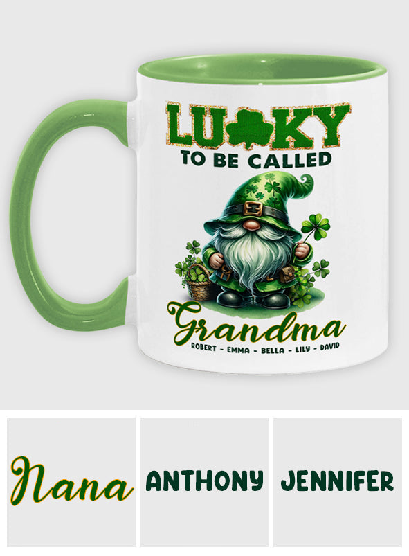 Glücklich, Nana/Mimi genannt zu werden... - Personalisierte Tasse mit Oma-Akzent