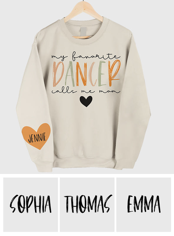 Meine Lieblingstänzerin nennt mich Mama – Personalisiertes Ballett-Shirt mit jedem Namen