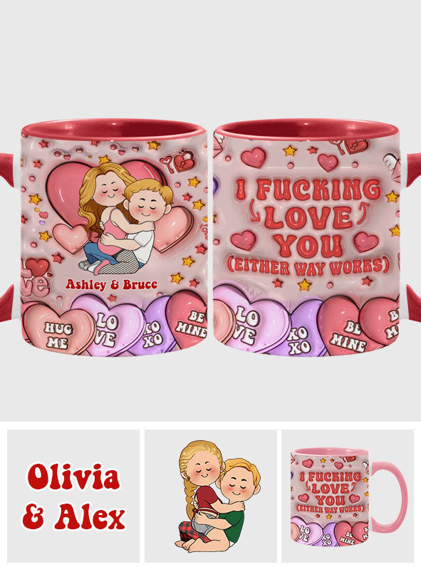 Ich liebe dich – Personalisierte Tasse für Paare