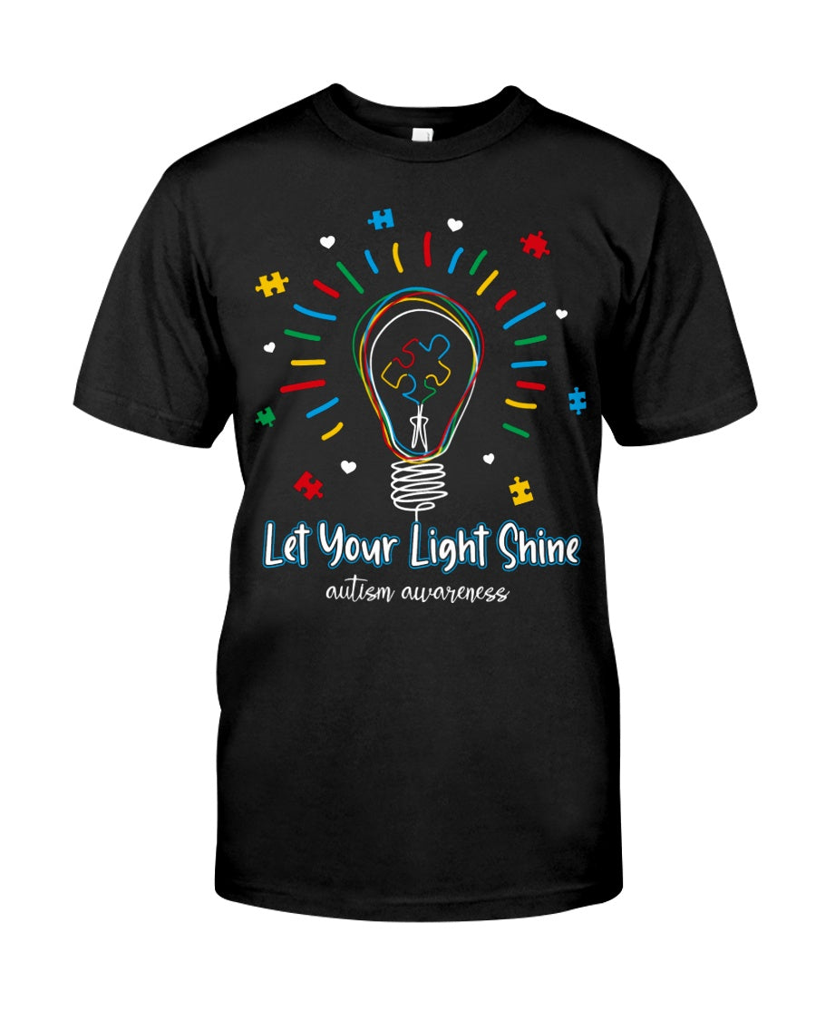 Lass dein Licht leuchten – T-Shirt und Hoodie zur Sensibilisierung für Autismus 0523