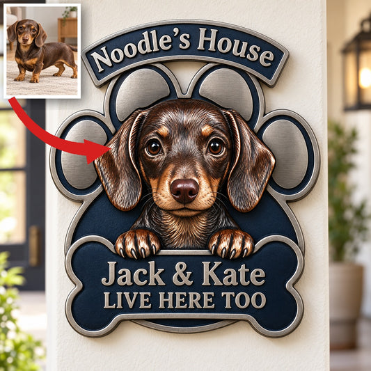 Personalized Custom Photo Dachshund 3D Cut Metal Sign - Dog Lover Gift for Home Decor