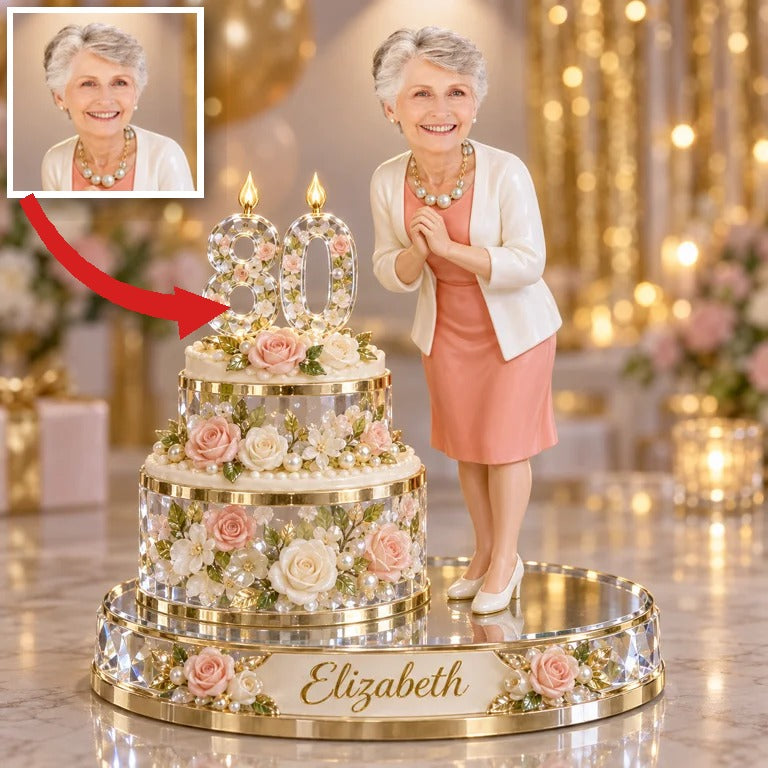 Personalized Make-a-Wish Birthday Figurine with Custom Name and Age