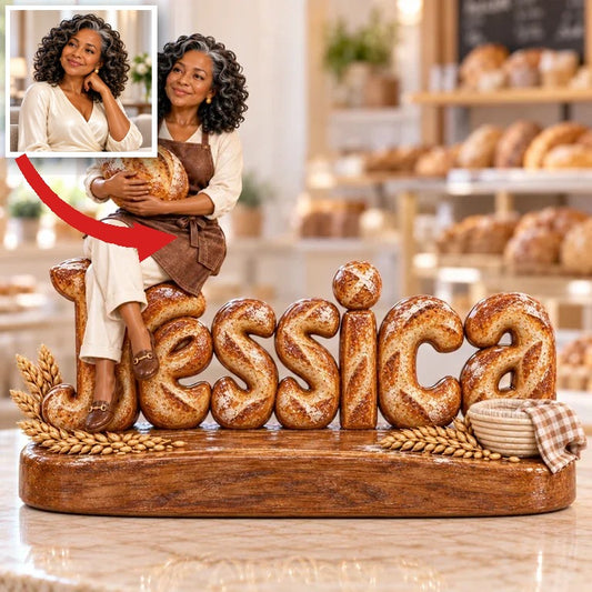 Personalized Custom Photo Bread Baking Custom Shaped Acrylic Plaque - Gift for Older Women Who Bake