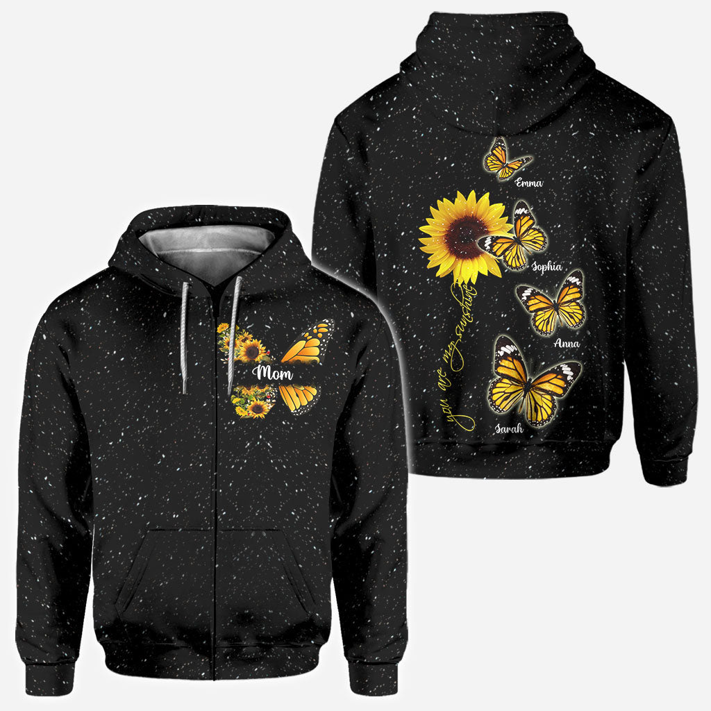 Du bist mein Sonnenschein – Geschenk für Mama, Oma – Personalisiertes T-Shirt