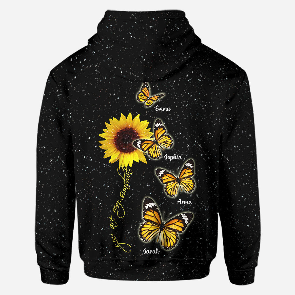 Du bist mein Sonnenschein – Geschenk für Mama, Oma – Personalisiertes T-Shirt