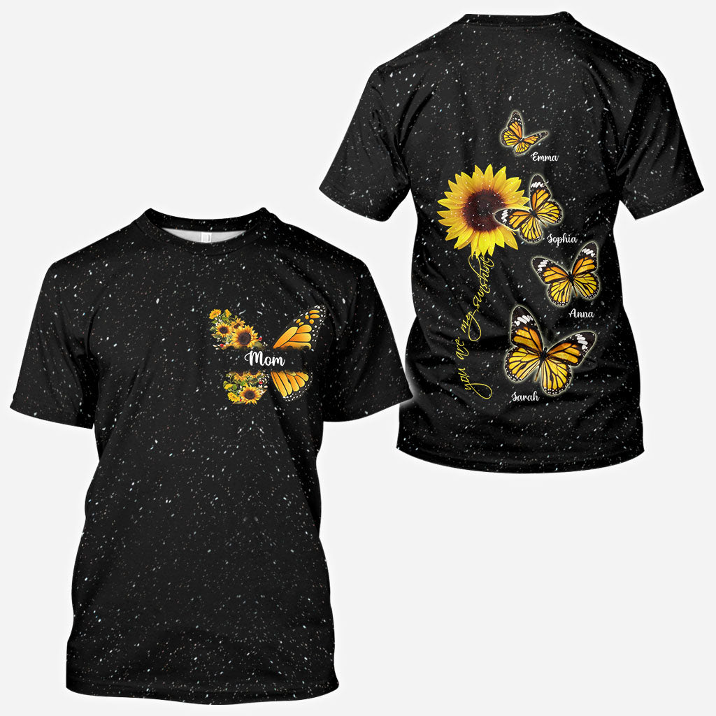 Du bist mein Sonnenschein – Geschenk für Mama, Oma – Personalisiertes T-Shirt