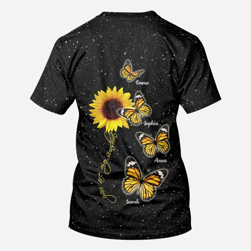 Du bist mein Sonnenschein – Geschenk für Mama, Oma – Personalisiertes T-Shirt