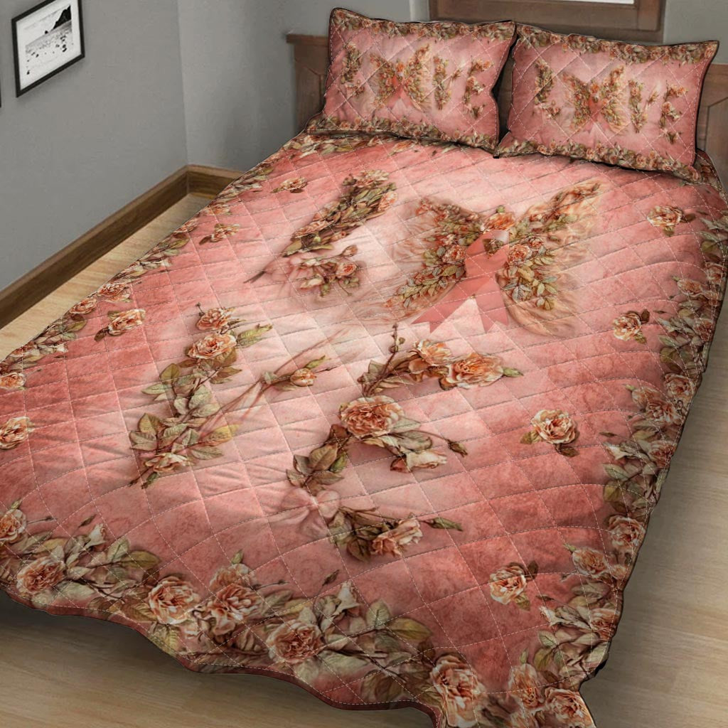 Quilt-Set „Floral Love Butterfly“ zur Sensibilisierung für Brustkrebs 0622