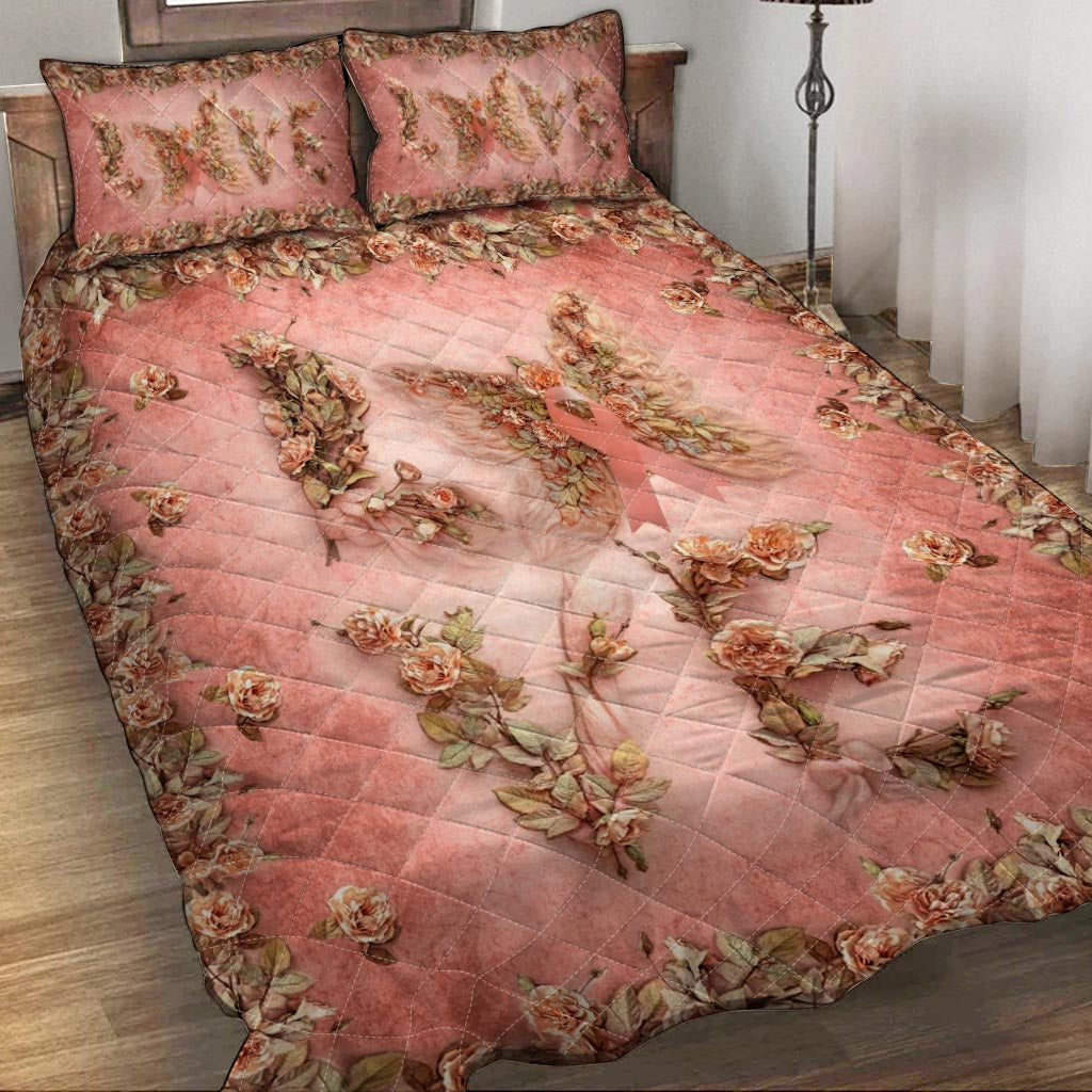 Quilt-Set „Floral Love Butterfly“ zur Sensibilisierung für Brustkrebs 0622