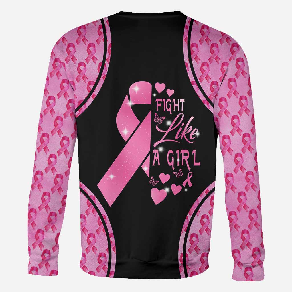 Kämpfe wie ein Mädchen – T-Shirt und Hoodie zur Sensibilisierung für Brustkrebs 0822