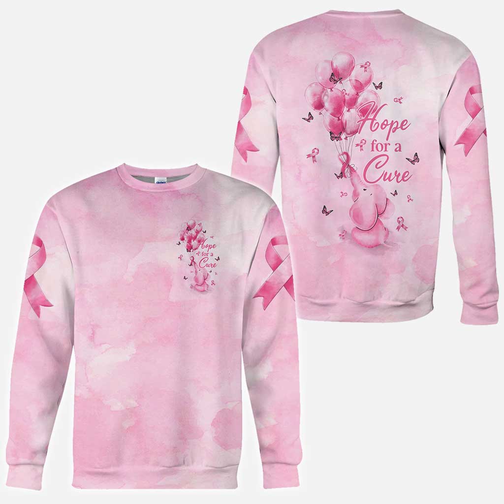 Hoffnung auf Heilung Elefant - T-Shirt und Hoodie zur Sensibilisierung für Brustkrebs 0822