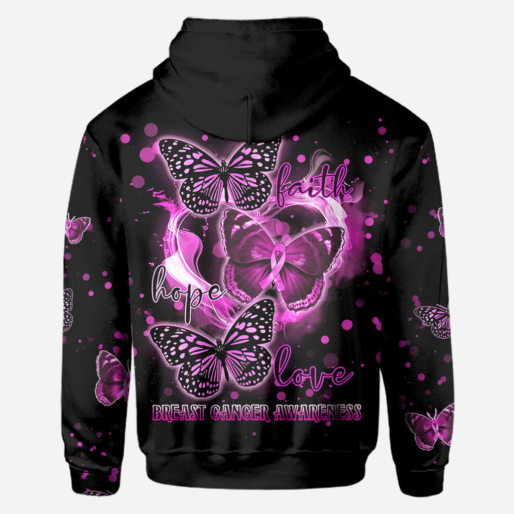 Glaube, Hoffnung, Liebe – Brustkrebs – T-Shirt und Hoodie zur Sensibilisierung für Brustkrebs 0822