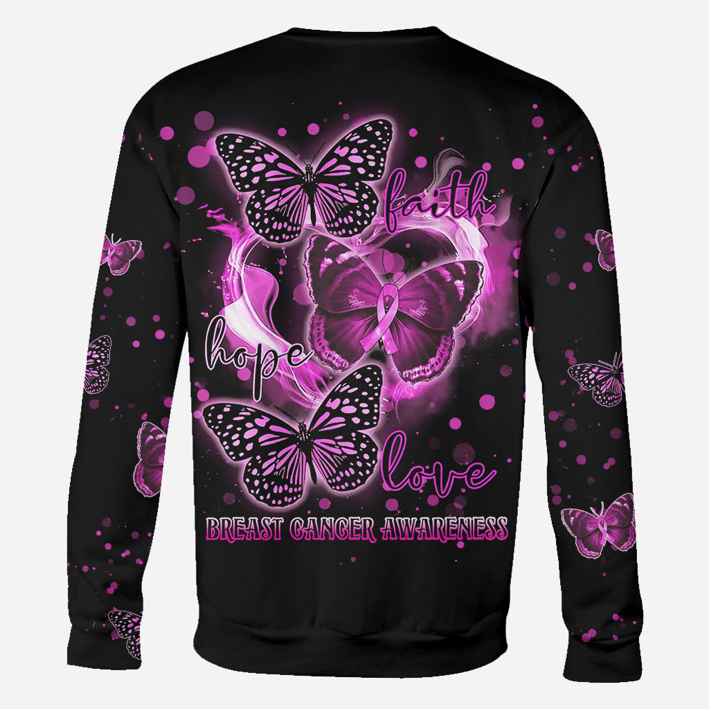 Glaube, Hoffnung, Liebe – Brustkrebs – T-Shirt und Hoodie zur Sensibilisierung für Brustkrebs 0822
