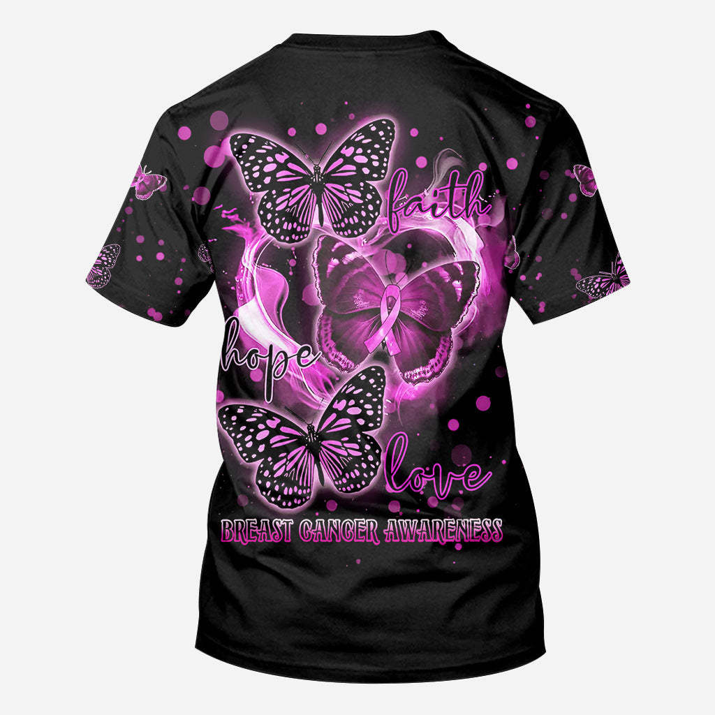 Glaube, Hoffnung, Liebe – Brustkrebs – T-Shirt und Hoodie zur Sensibilisierung für Brustkrebs 0822