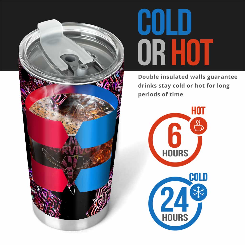 Hologram Witch Survivor - Breast Cancer Awareness Tumbler 0822