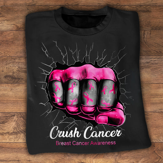 Crush Cancer – T-Shirt und Hoodie zur Sensibilisierung für Brustkrebs 0822