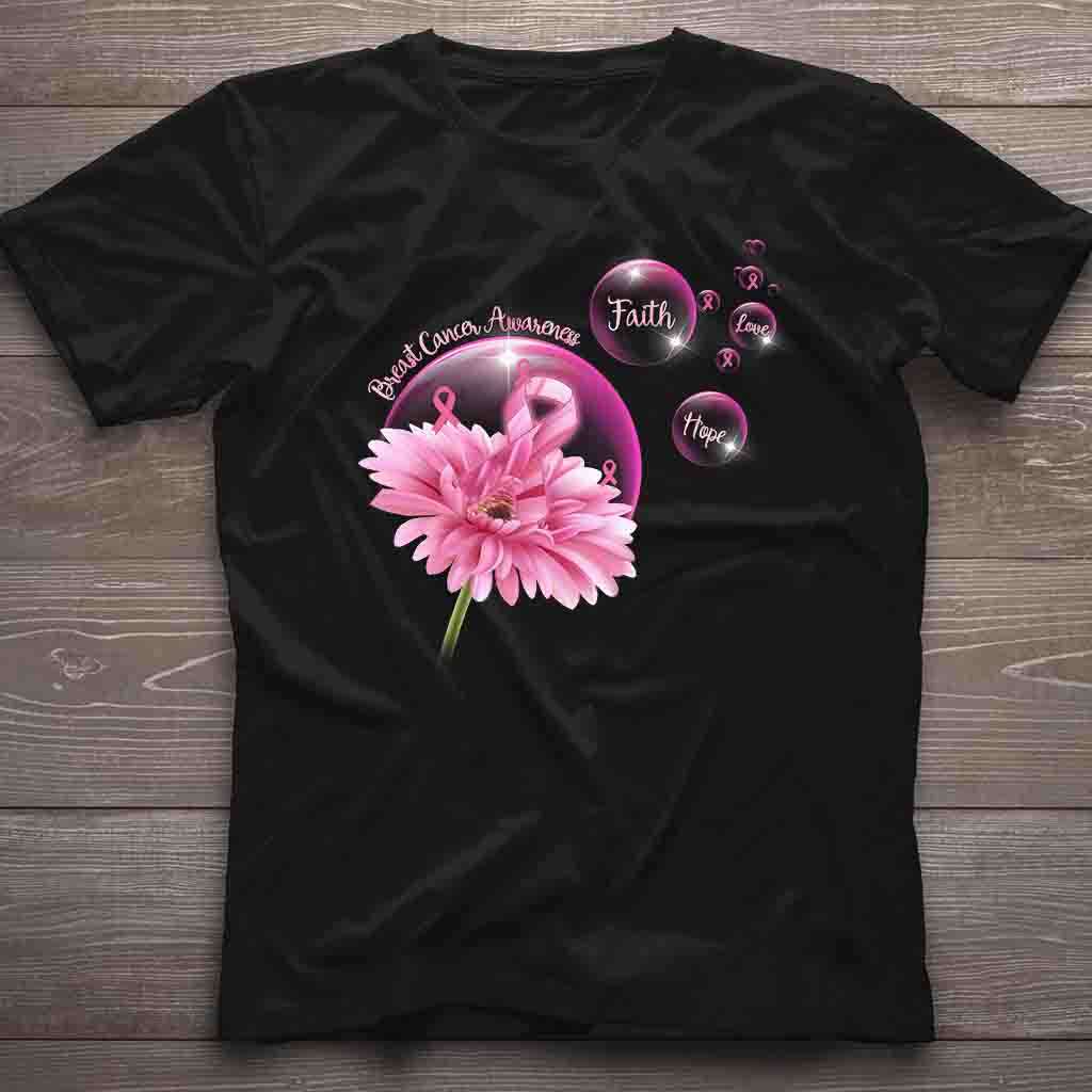 Faith Hope Love - Breast Cancer Awareness T-shirt and Hoodie 0822