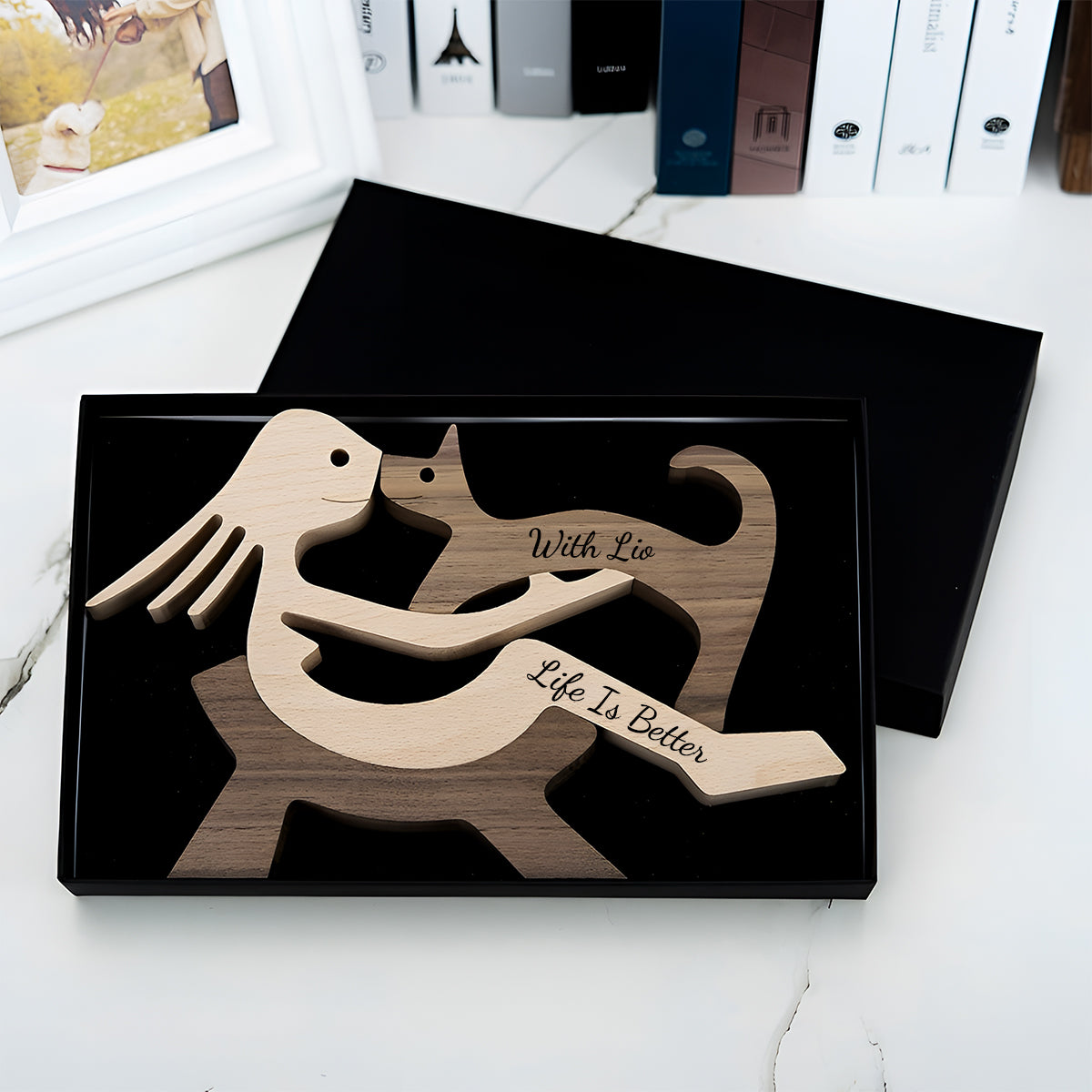 Ich vermisse dich immer noch – Personalisierte Hunde-Dekofiguren