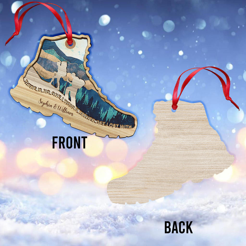 Es gibt niemanden, mit dem ich mich lieber verirren würde – Wandergeschenk für Ehefrau, Ehemann, Freund, Freundin – Personalisierter, einseitiger Anhänger