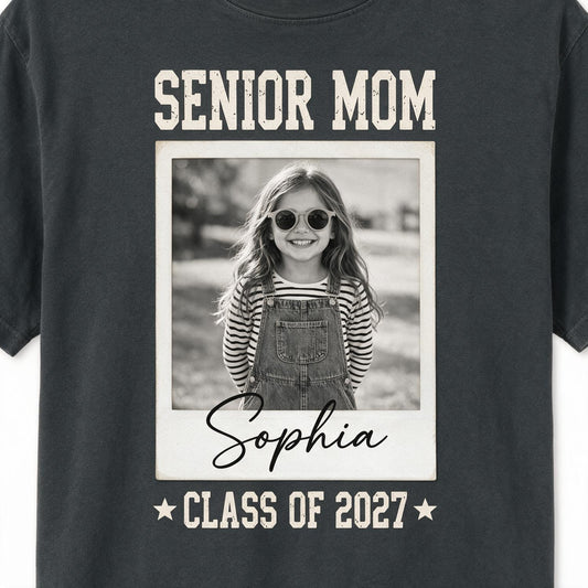 Personalized Senior Mom Custom Photo Shirt | Graduation Gift for Proud Mom