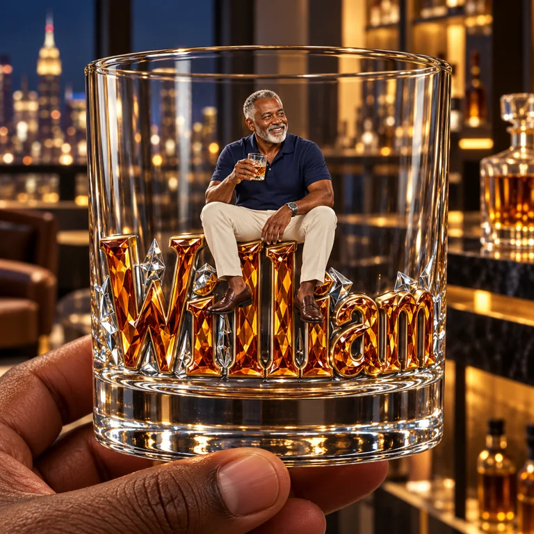 Personalisierbares Foto-Whiskeyglas - Geschenk für Whiskey-Liebhaber