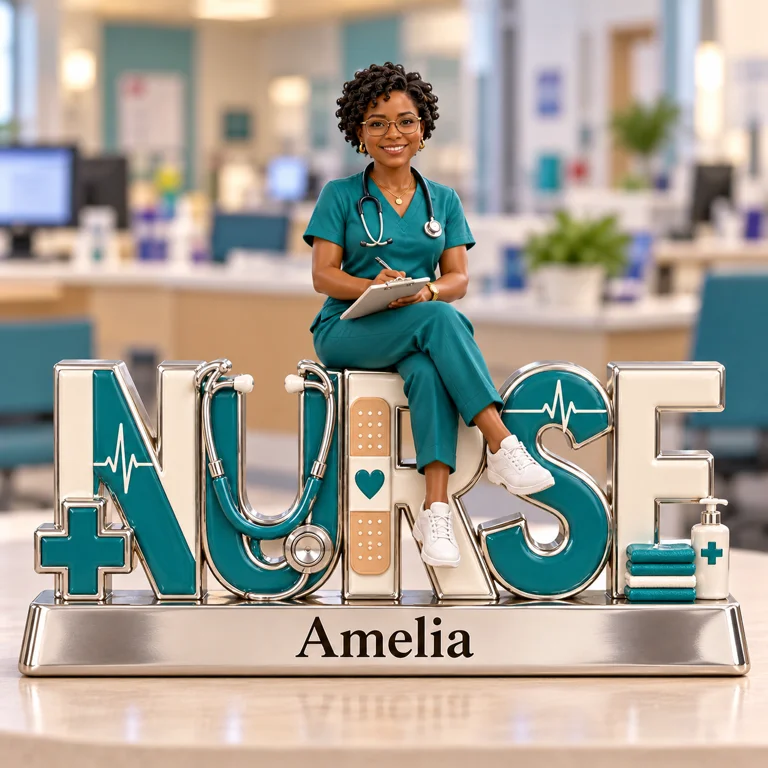 Personalized Custom Photo Nurse Custom Shaped Acrylic Plaque - Gift for Women