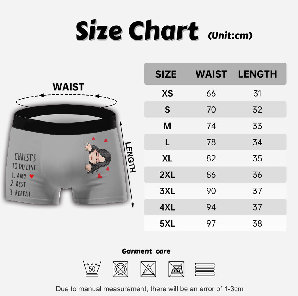To-Do-Liste – Personalisierte Geschenkidee für ihn: Herren-Boxershorts
