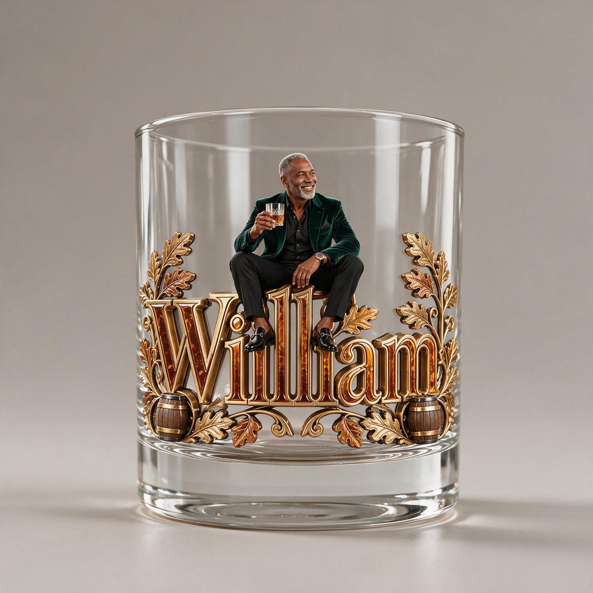 Personalisierbares Foto-Whiskeyglas - Geschenk für Whiskey-Liebhaber