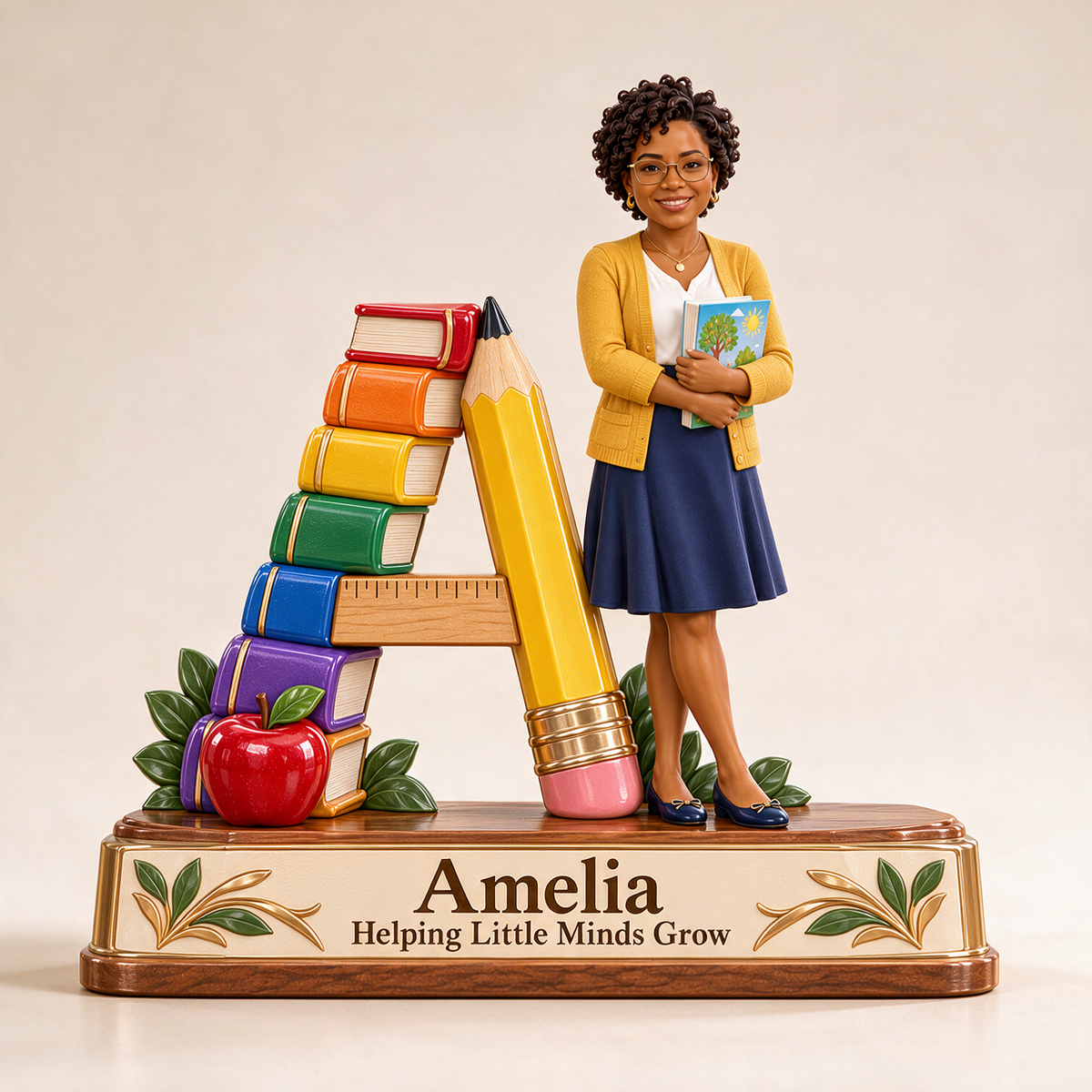 Personalized Custom Photo Teacher 3D Letter Plaque - Gift for Women