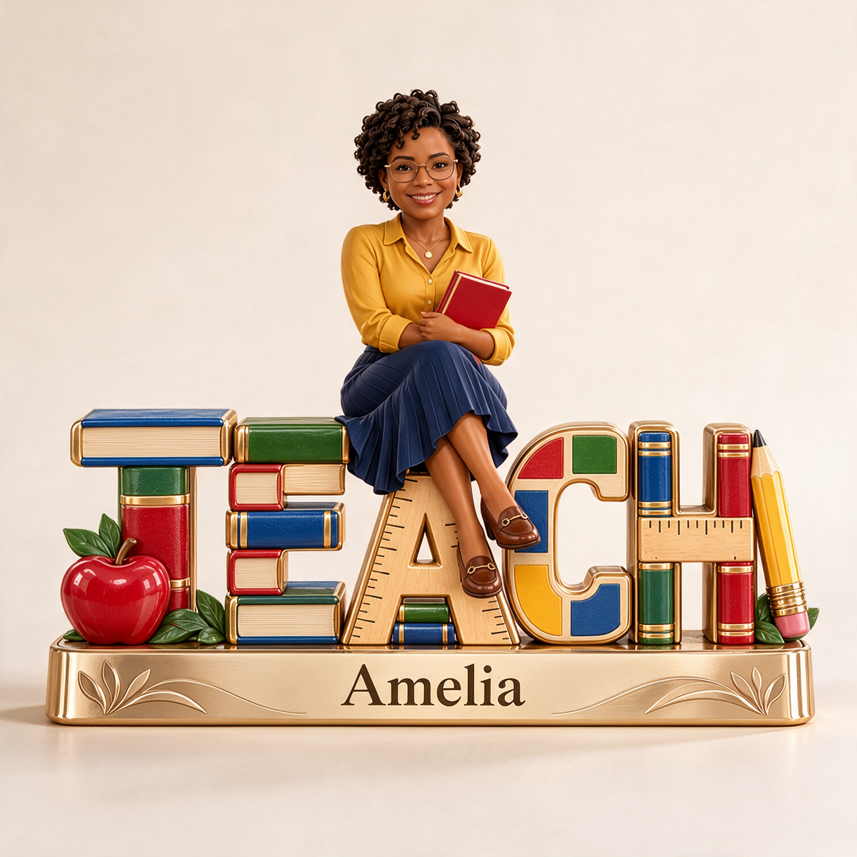 Personalized Custom Photo Teacher Custom Shaped Acrylic Plaque - Gift for Women