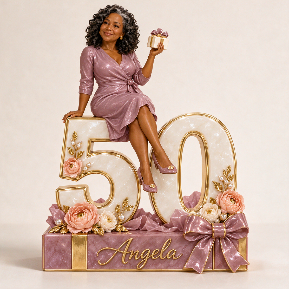 Personalized Gift Box Custom Shaped Acrylic Plaque, Custom Portrait 18th 21st 30th 40th 50th 60th Birthday Gift for Mom, Dad, Wife, Husband, Boyfriend, Girlfriend, Best Friend