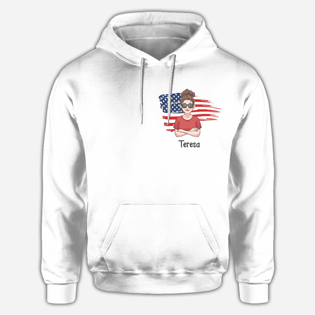 All American Mama – Geschenk für Mama, Tante, Oma – Personalisiertes Allover-Shirt