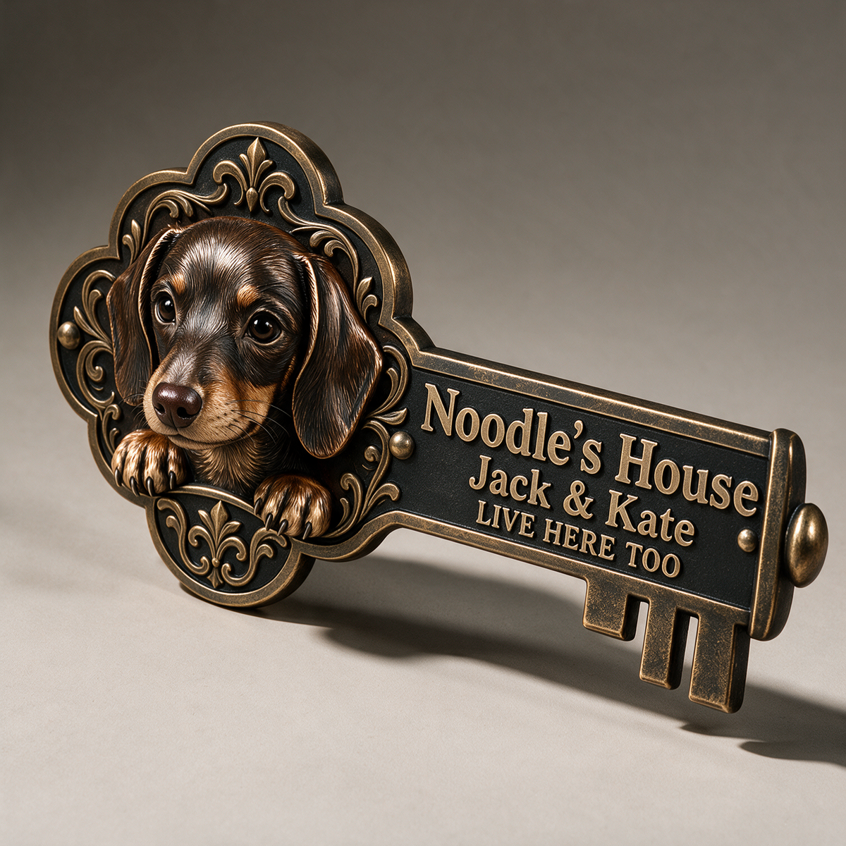 Personalized Custom Photo Dachshund 3D Cut Metal Sign - Dog Lover Gift for Home Decor
