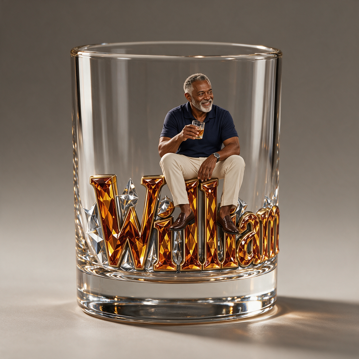 Personalisierbares Foto-Whiskeyglas - Geschenk für Whiskey-Liebhaber