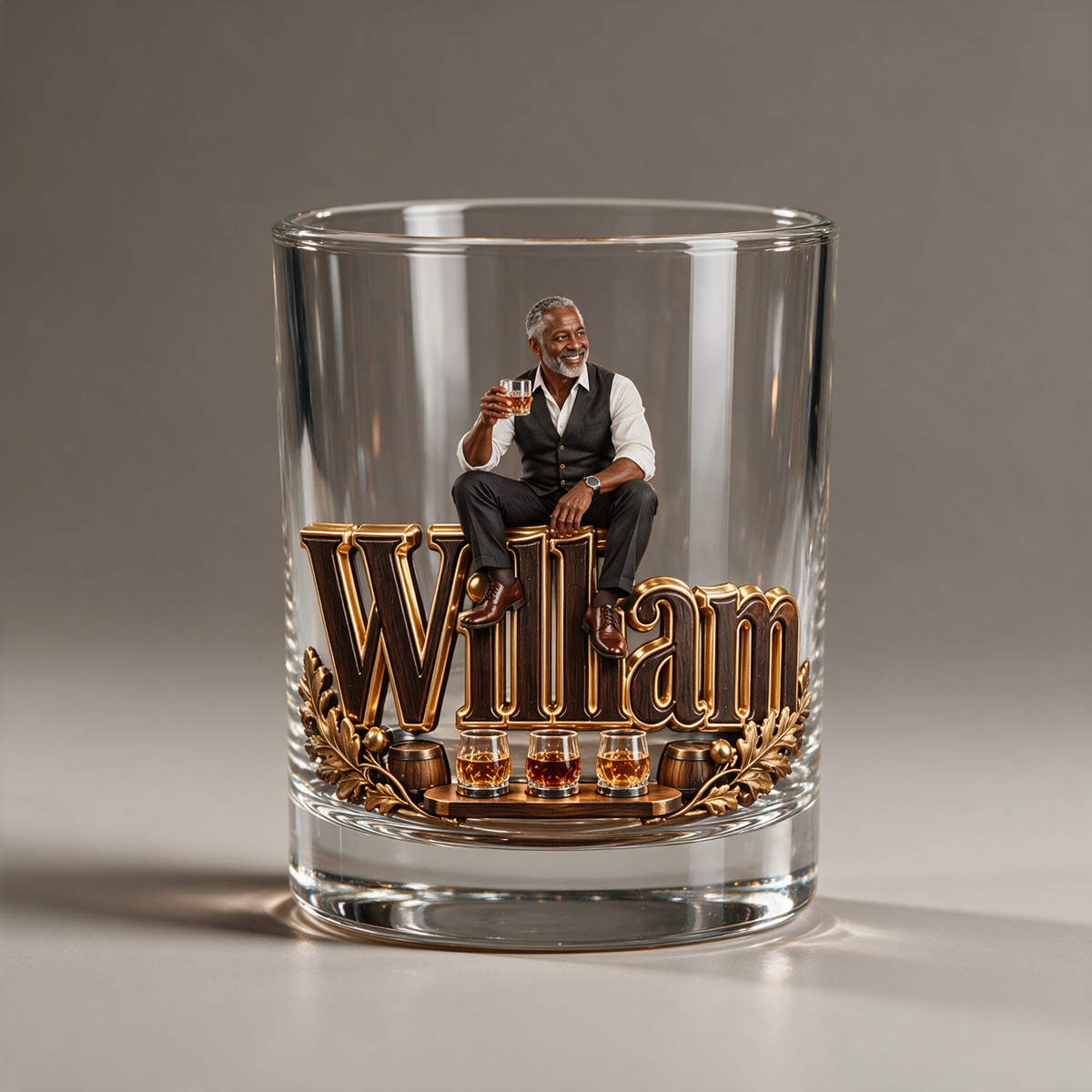 Personalisierbares Whiskey-Glas für Verkostungen - Geschenk für ältere Männer