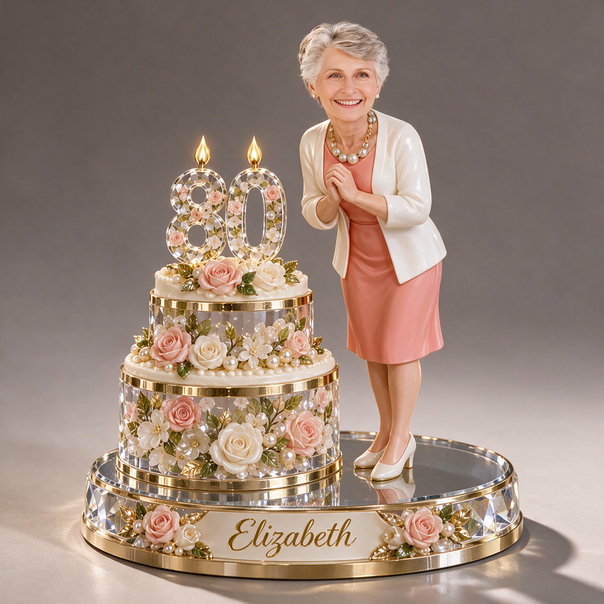 Personalized Make-a-Wish Birthday Figurine with Custom Name and Age
