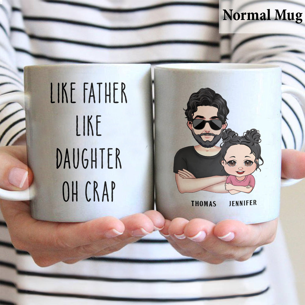 Wie der Vater, so der Sohn – Geschenk für Papa, Vater, Sohn – Personalisierte Tasse