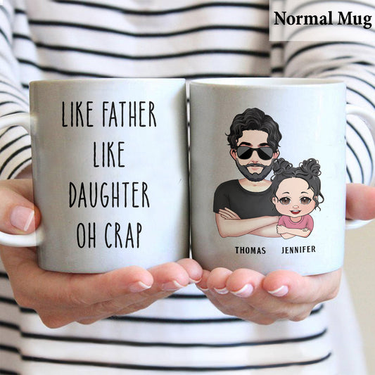 Wie der Vater, so der Sohn – Geschenk für Papa, Vater, Sohn – Personalisierte Tasse