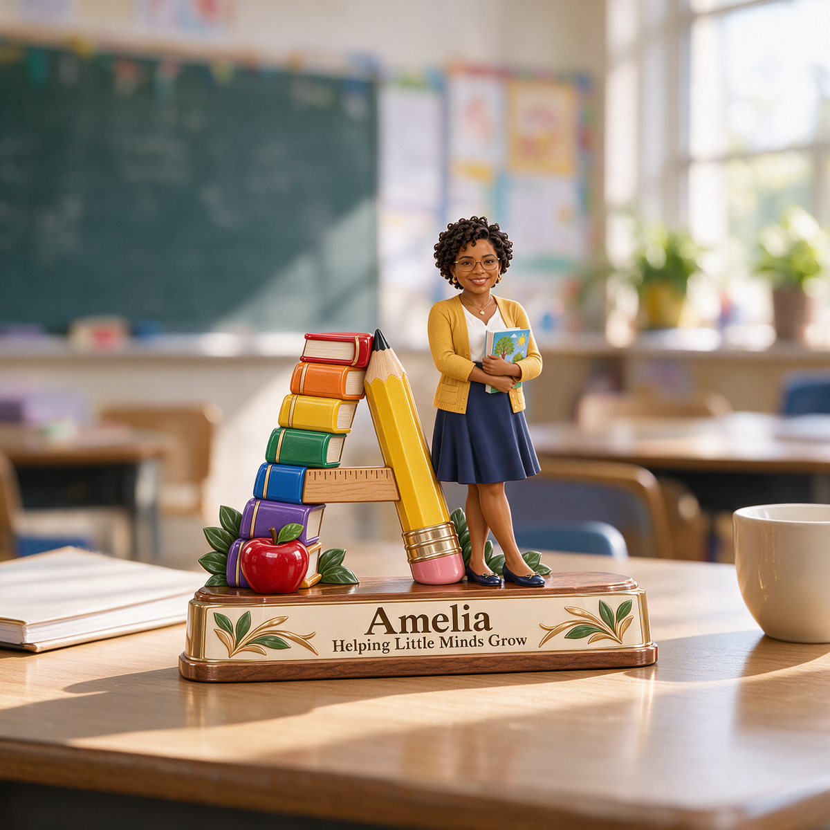 Personalized Custom Photo Teacher 3D Letter Plaque - Gift for Women