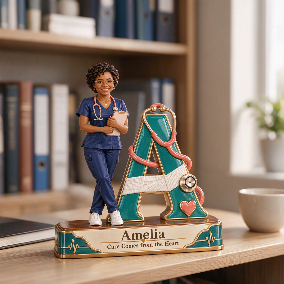 Personalized Custom Photo Nurse 3D Letter Plaque - Gift for Women