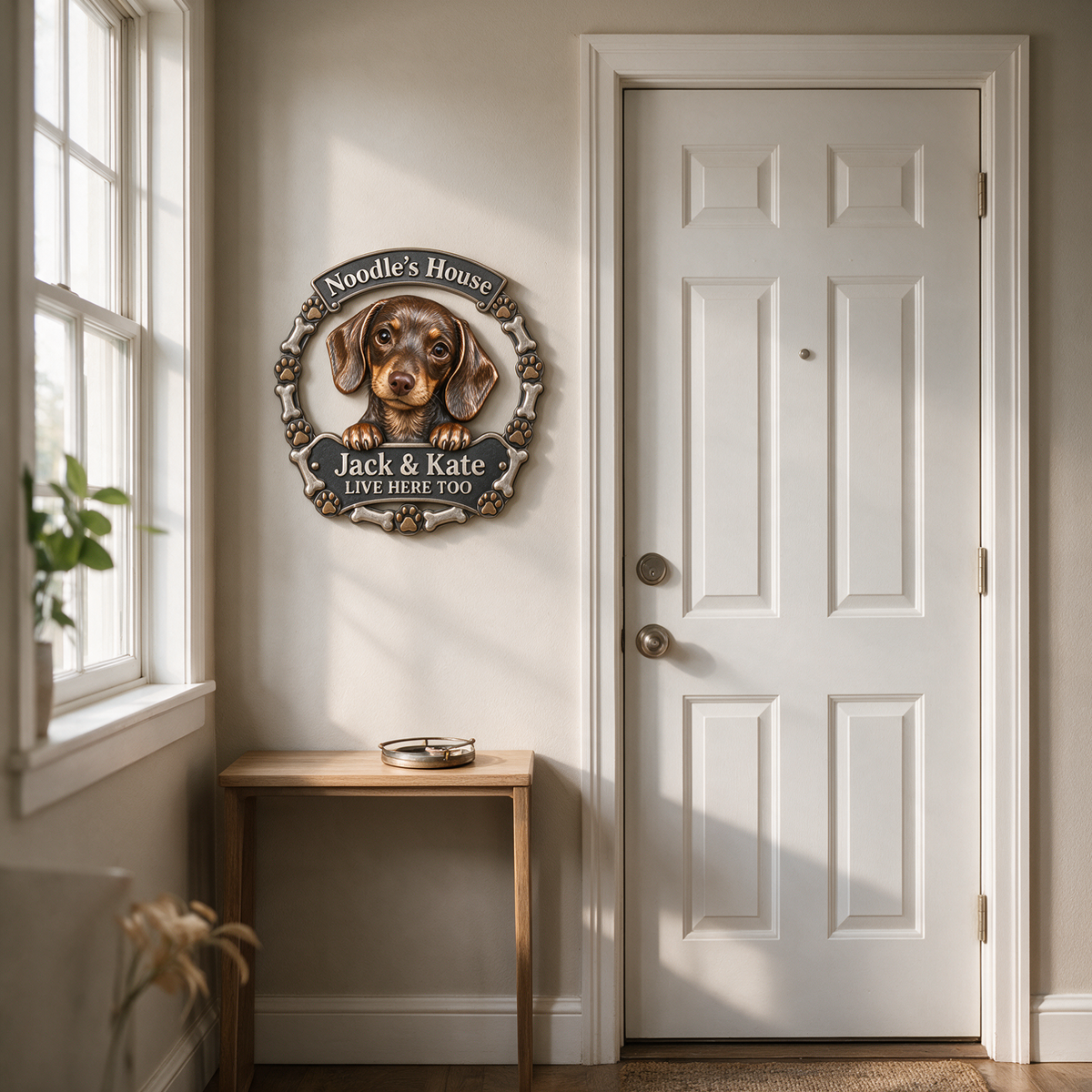 Personalisierte 3D Metall-Schild mit Foto - Geschenk für Hundeliebhaber