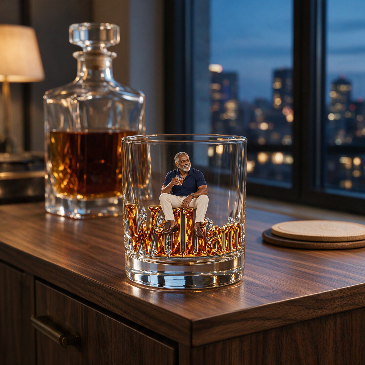 Personalisierbares Foto-Whiskeyglas - Geschenk für Whiskey-Liebhaber