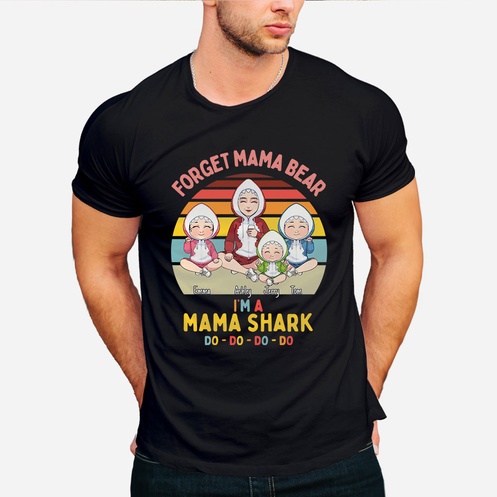 Mama Shark Do Do Do – Geschenk für Mama, Papa, Oma, Opa, Tante, Onkel, Hai-Fans – Personalisiertes T-Shirt und Hoodie